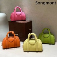 Songmont Bowling Bag Series, Boston Bag, Cowhide Shoulder Handbag