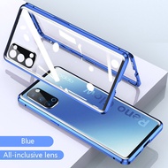 Phone Case 360° Double Sided Glass Magnetic Adsorption Metal For OPPO F23 F25 Pro 5G F27 Pro Plus Ca