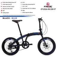 Sepeda Lipat 20 Inch Folding Exotic ET 2026 RX DB 7 Speed Double Cakram
