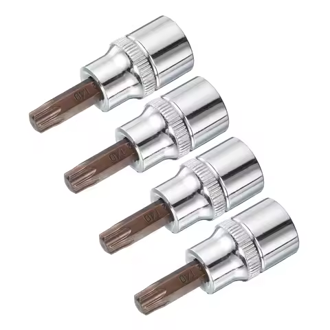 2/3/4/5pcs T8 T20 T25 T27 T30 T40 T50 Torx Bit Socket 1/4" 3/8" Drive S2 Steel Bits CR-V Sockets 38/