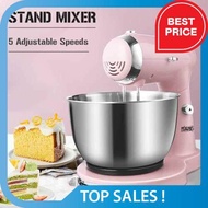 Best Price Stand Mixer Food Mixer Kitchen Electric Mixer Dough Mixer with 3.2L Stainless Steel Bowl Dough Hook Beater (Pink)