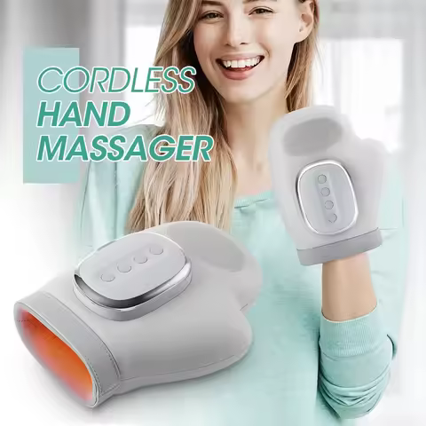 Electric Hand Massager Cordless Hand Massager with Vibration and Heat Air Compression Finger Massage