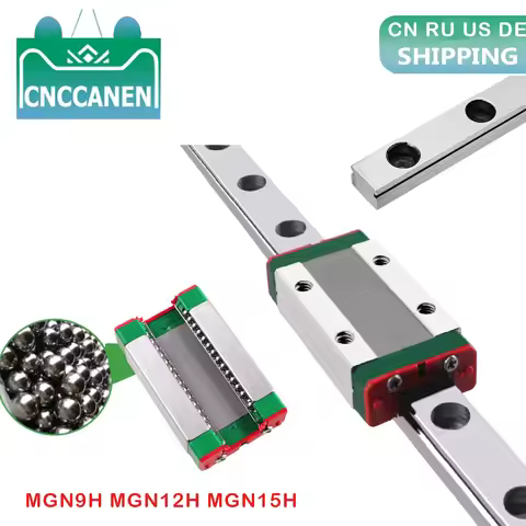 MGN9 MGN12 MGN15 Miniature Linear Rail Slide 100 - 1000mm MGN Linear Guide + MGN9H MGN12H MGN15H Car