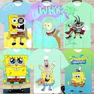 SpongeBob Printed boys' short-sleeved T-shirt for summer daily casual party outfit, home game boy