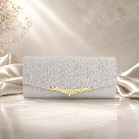 Rectangular Evening Bag Shimmer Crossbody Clutch Shimmer Fabric Clutch Elegant Evening Bag For Eveni