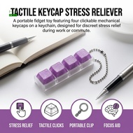 Mechanical Keyboard Switch Fidget Toy Clicky Keycap Stress Relief Button Keychain