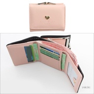 Kiki 2023 Trifold Wallet ID Credit Card Bank Card Cash Holder for Woman Coin Purse