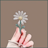 YT4 G-Dragon Same Style Rhinestone Daisy Sunflower Brooch Minimalist All-match Clothing Pin Accessor