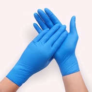 ถุงมือการแพทย์ ถุงมือยาง ถุงมือพลาสติก ถุงมือไนไตร ถุงมือ pvc ถุงมือยางธรรมชาติ 100% (สีฟ้า) ไม่มีแป้ง (100 ชิ้น)