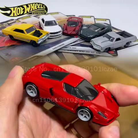 Hot Wheels Premium Enzo Ferrari Benz 560 Alloy Car Model GJT68 Boulevard Series Real Riders Diecast 