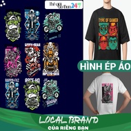 [Image ironed, heat pressed] Skull image _3 Ironed with iron, iron