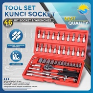 Socket Wrench Set Motor 46 Pcs Full Shock Wrench 1 Complete Set Motor 46 pcs