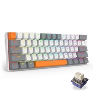REDRAGON L61 RGB USB Mechanical Gaming Keyboard Support Bluetooth 5.0 wireless 2.4G 1.2X bigger keyc