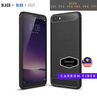 Vivo Y21Y22Y55Y65Y69Y71 Carbon Fiber Slim Brushed Line Medium Hard TPU Casing Cover