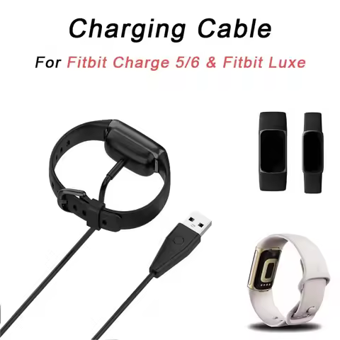 100cm USB Charger For Fitbit Charge 5 Charging Cable For Fitbit Luxe USB Charging Charger Dock With 