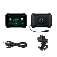 EKIY จอแสดงผลมอเตอร์ไซค์ GPS นำทาง 5 นิ้ว กันน้ำ รองรับ Android Auto และ Apple Carplay แบบพกพา