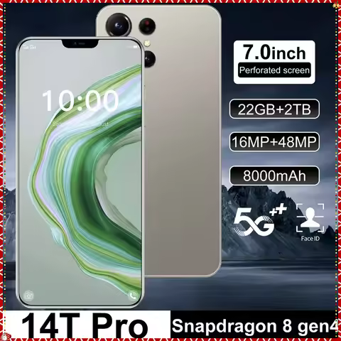 Brand New Pad Tablet PC For 14T Pro 7.0 inch HD Android 15 22GB+2TB 8000mAh Battery 4G 5G Dual Sim C