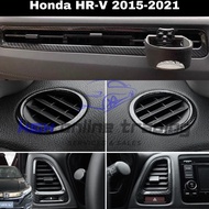 Honda HRV Vezel 2014-2021 Glossy Black/Carbon Fiber Trim AirCond Outlet Panel Cover