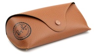 Ray Ban Original Brown Leather Style Medium Case - Fits most Rayban Sunglasses, RB3025, RB2132, Rayb