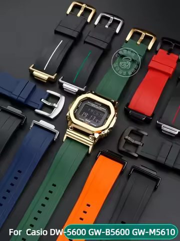 Quick release watch strap For Casio G-SHOCK GM-5600 DW5600 DW5610 GW-M5610 Silicone Watchband bracel