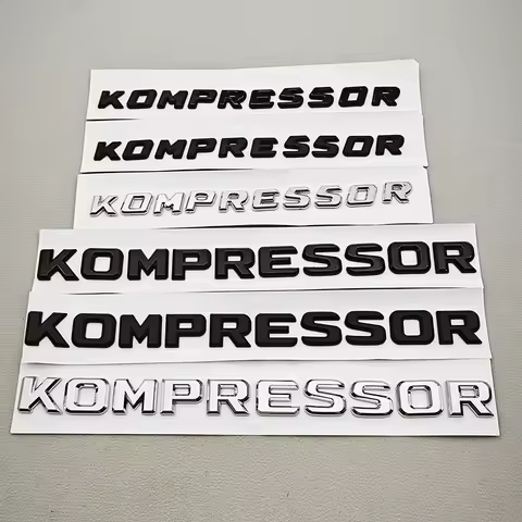 3D ABS Car Letters Logo Kompressor Fender Side Badge Trunk Emblem For Mercedes Benz A B C E G S Seri