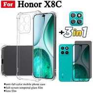 Honor X8C Shockproof Phone Case for Honor X7C X6B X8B X7B Anti Spy Privacy Full Coverage Tempered Gl