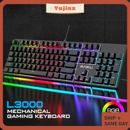YUJINX RAIKU L3000 Keyboard,  Backlit USB Connection Gaming Mechanical Keyboard,  104 Keys With Knob