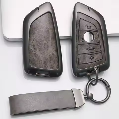 Zinc Alloy Leather Car Key Cases Smart Remote Control Fobs Cover Skin For BMW 1 3 4 5 6 7 Series F20