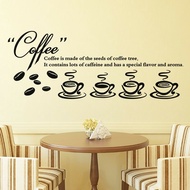 Coffee Wall Stickers Cafe Decoration Coffee Shop Wall Stickers quotes Dining Room Kitchen Coffee Tea