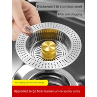 316L Stainless Steel Kitchen Sink Filter Mesh Wash Basin Leak Plug Universal Sink Bounce Core Draine