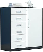 Multifunctional 6-Drawer Metal File Cabinet - Colorful Office & Home Storage Solution for Documents 