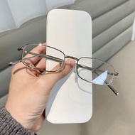 Korean version of metal Sven long box Y2K glasses with degree concave shape fashionable niche Sven m