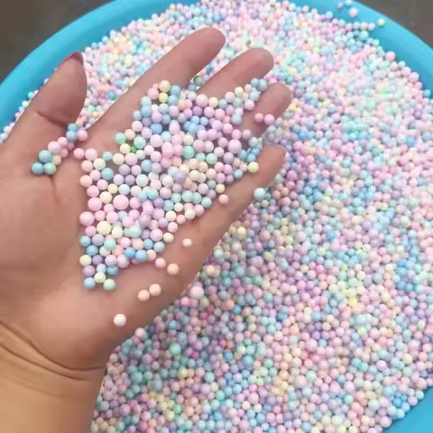 14000Pcs Polystyrene Filler Styrofoam Balls Bottle DIY Snow Mud Accessorie Small Tiny Foam Beads for