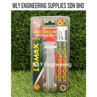 LOMAX 8pcs Torx Allen Key Set / 8 in 1 Torx Allen Key Set / Torx Key Set / Star Shape Allen Key / To