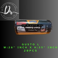 GUSTO HEAVY DUTY GARBAGE BAG -PLASTIK SAMPAH BERKUALITI/SAIZ L-