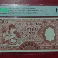 Indonesia 1000 rupiah 1958 graded 66 EPQ PMG 60