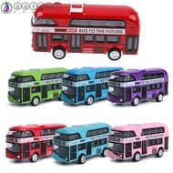 AARON1 Diecast Cars Toy Toddlers Child 1:43 City Tourist Car Doors Open Close FLashing With Music Educational Toys Toy Vehicles Double Decker Bus