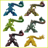 3D Dragons Toy Dragons Double Head 3D Printed Animals Executive Desk Toys Movable Joints Sensory Toy