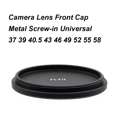 Metal Camera Lens Front Cap Cover Lid Screw-in Universal 37 39 40.5 43 46 49 52 55 58 mm Aluminum Al