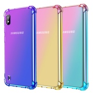 Samsung A10 A20 A30 A50 A10S A20S A50S mobile phone case gradient color Galaxy A10 Four corners Anti-fall TPU phone case