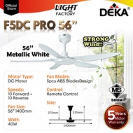 🔥PROMOTION🔥DEKA F5DC PRO DC Fan 56" VDC88 | FANZÓ TURBO HUNTER  Ceiling Fan with Remote SIRIM Kipas 