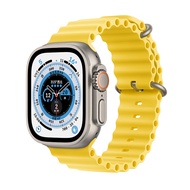 Apple【苹果超值补贴】Watch Ultra 智能手表 49mm 钛金属原色 钛金属表壳+黄色海洋表带【蜂窝款】MNHN3CH/A