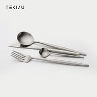 Tekisu | Stainless Steel Cutlery Dinnerware Utensils (Dinner Spoon, Folk, Knife and Teaspoon)