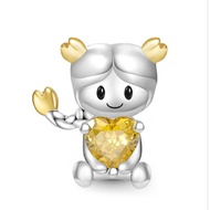 Gnoce Scorpio Constellation Embraces Heart Gem Charm