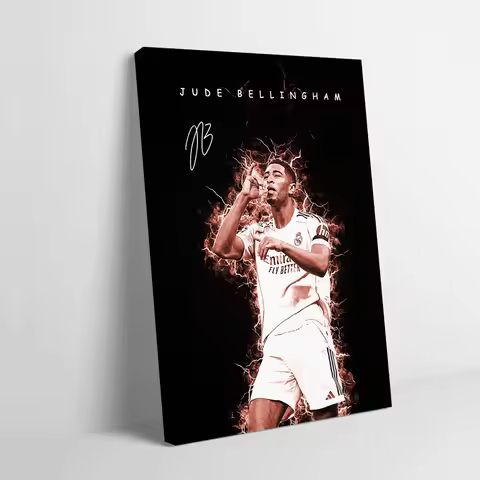 Jude Bellingham Soccer Player Poster Customizable Printed Canvas Painting for Pictures Wall Art Aest