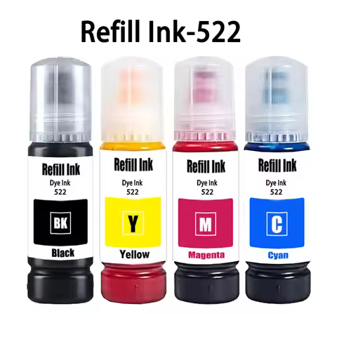 522 Dye Ink T522 Refill Ink for Epson ET-1110 ET-1810 ET-2710 ET-2720 ET-2800 ET-2803 ET-2810 ET-281