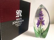 瑞典國寶Mats Jonasson皇室御用純手工水晶（紫蘭花）
