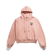 HOODIE ZIP BOXY VER 2- Áo khoác dây kéo nỉ 2 da không xù lông thêu đắp vải - Whose Studio