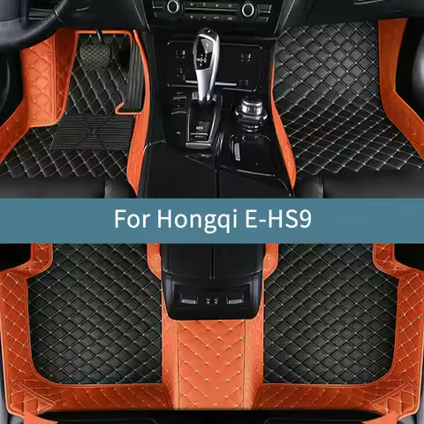 Car Floor Mats For Hongqi E-HS9 2022 2023 2024 2025 2026 Leather Floor Mats For Cars Full Set