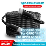 Type C to Type C Cable FUDIANDA C to C PD 60W 3m 5m 8m Extension Cable for  Samsung  S21 S23Ultre S2